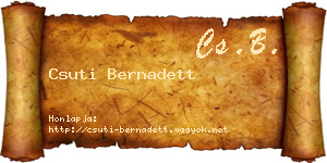 Csuti Bernadett névjegykártya